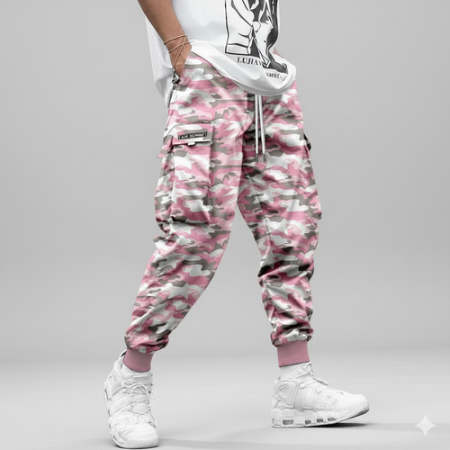 Men's Flap Pocket Drawstring Cargo Pants