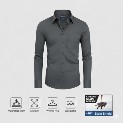Slim Fit Men’s Stain Shield Dress Shirt