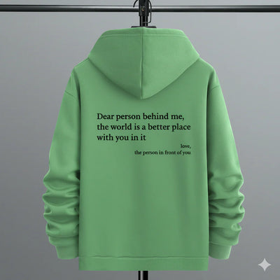 Men’s Letter Print Graphic Hoodie with Pocket & Drawstring