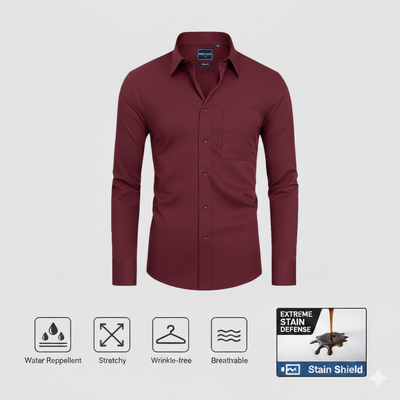 Slim Fit Men’s Stain Shield Dress Shirt