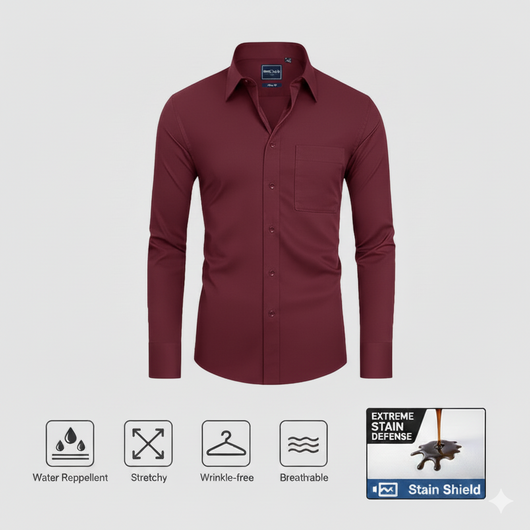 Slim Fit Men’s Stain Shield Dress Shirt