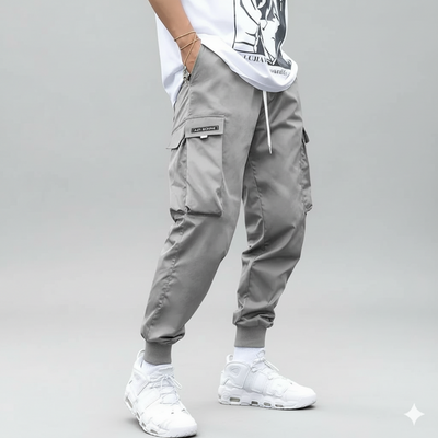 Men's Flap Pocket Drawstring Cargo Pants