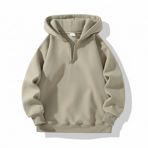 Men’s Drop Shoulder Casual Half Zip Hoodie