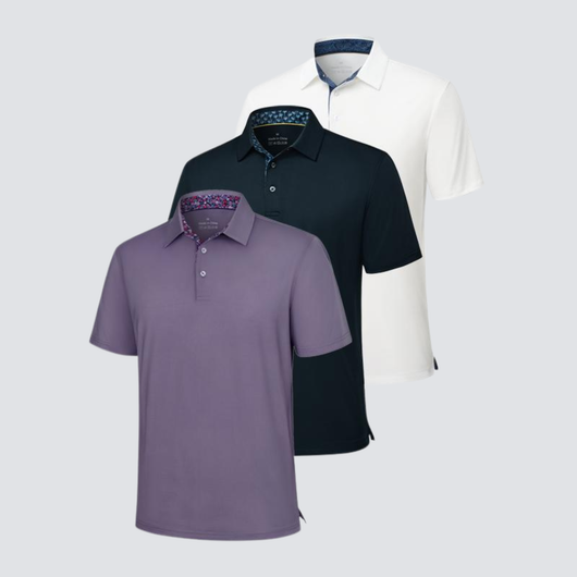 Men’s 3-Pack Classic Cotton Polo Shirts