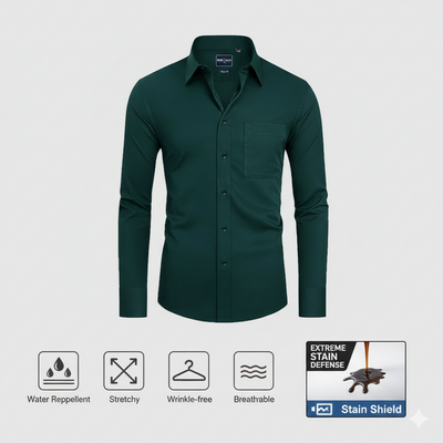 Slim Fit Men’s Stain Shield Dress Shirt