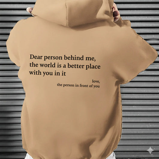 Men’s Letter Print Graphic Hoodie with Pocket & Drawstring