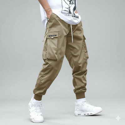 Men's Flap Pocket Drawstring Cargo Pants