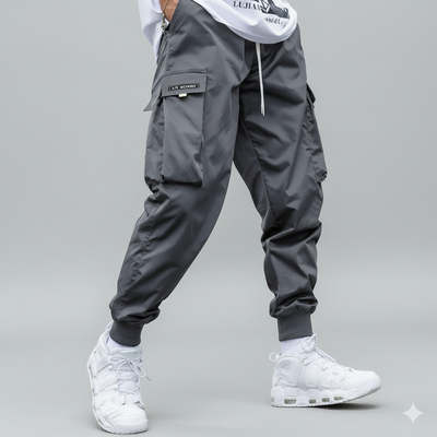 Men's Flap Pocket Drawstring Cargo Pants