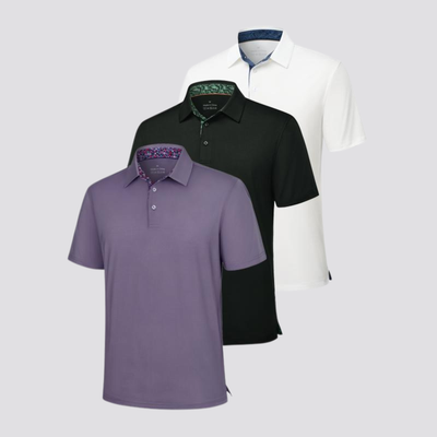 Men’s 3-Pack Classic Cotton Polo Shirts