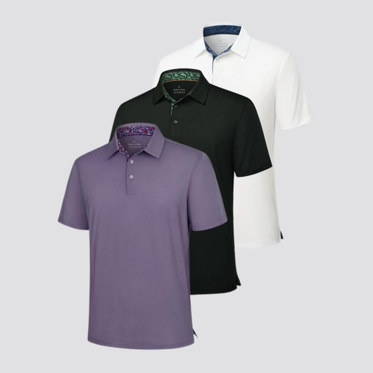 Men’s 3-Pack Classic Cotton Polo Shirts