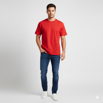 Men’s Streetwear Heavyweight Cotton Short Sleeve T-Shirt