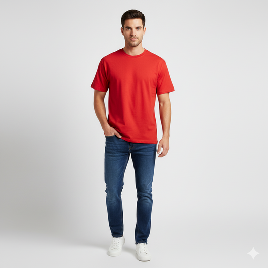 Men’s Streetwear Heavyweight Cotton Short Sleeve T-Shirt