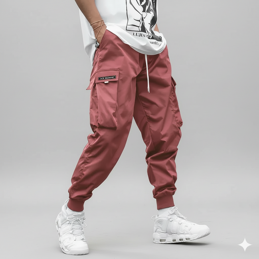 Men's Flap Pocket Drawstring Cargo Pants