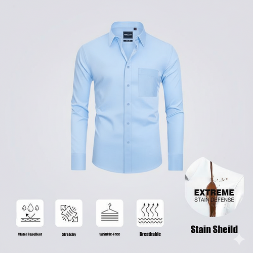 Slim Fit Men’s Stain Shield Dress Shirt
