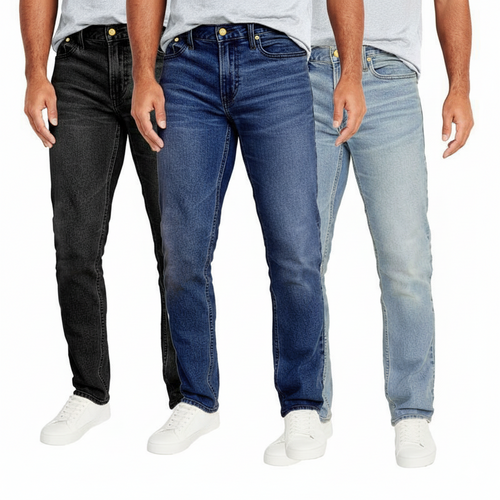 Men’s Slim Stretch Denim Jeans 3-Pack