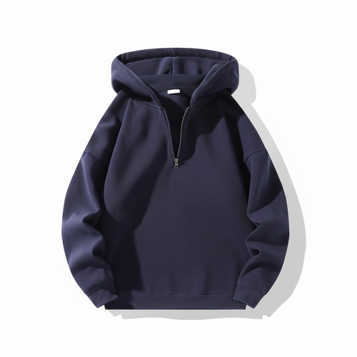 Men’s Drop Shoulder Casual Half Zip Hoodie