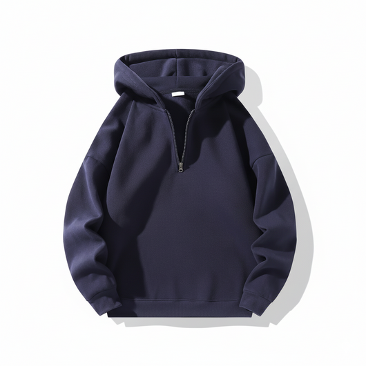 Men’s Drop Shoulder Casual Half Zip Hoodie
