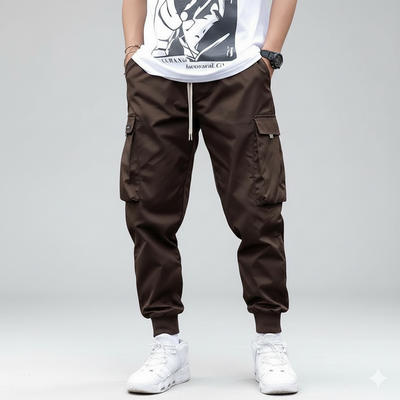 Men's Flap Pocket Drawstring Cargo Pants