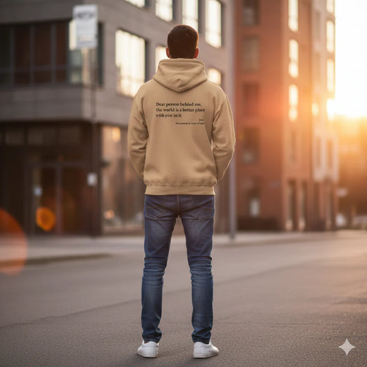 Men’s Letter Print Graphic Hoodie with Pocket & Drawstring