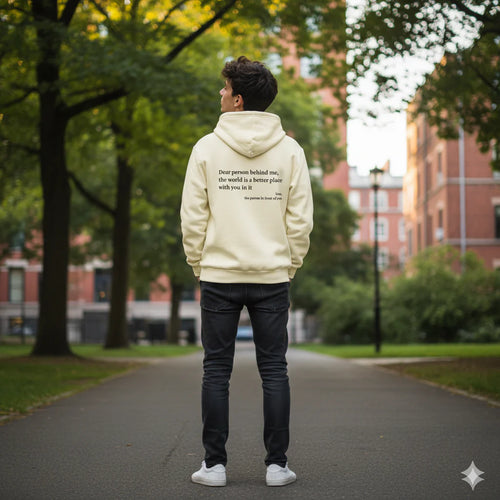 Men’s Letter Print Graphic Hoodie with Pocket & Drawstring