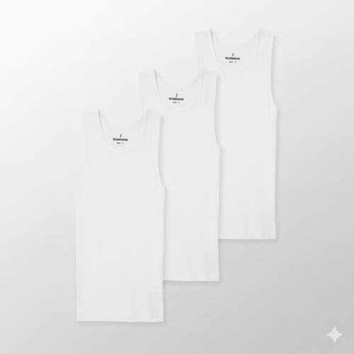 Premium Ultra-Soft Cotton Fitted Tank 3 Pack
