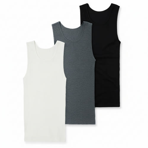 Premium Ultra-Soft Cotton Fitted Tank 3 Pack