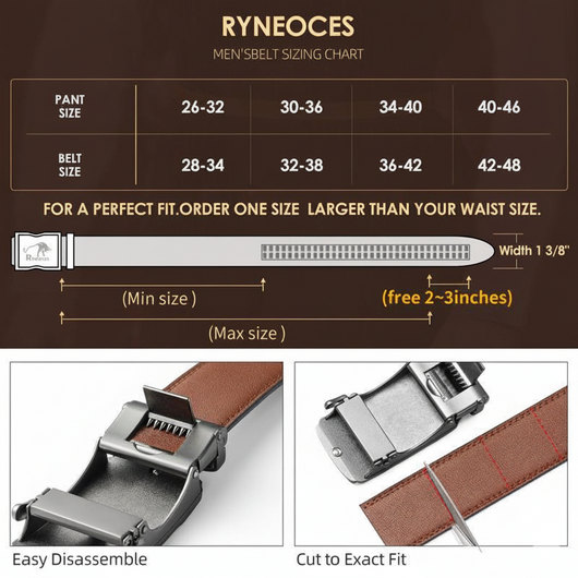 Men’s Leather Ratchet Belt