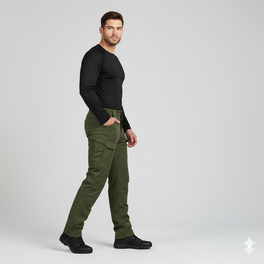 Men’s Windproof Fleece Outdoor Tactical Pants