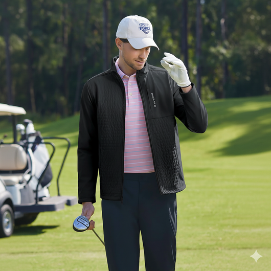 Men’s Softshell Lightweight Water-Resistant Golf Windbreaker Jacket
