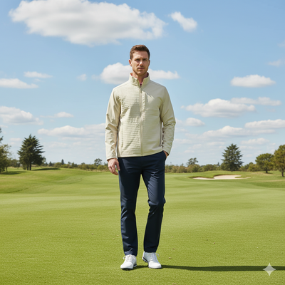 Men’s Softshell Lightweight Water-Resistant Golf Windbreaker Jacket