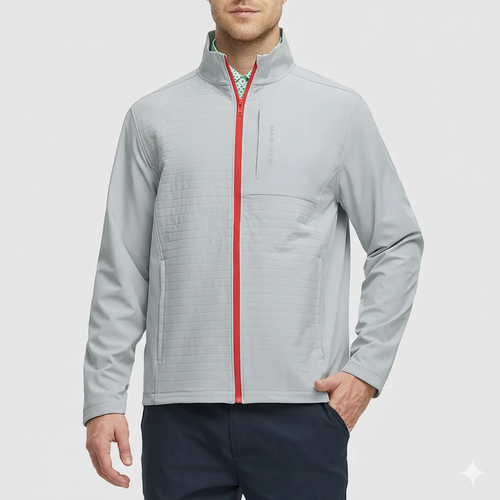 Men’s Softshell Lightweight Water-Resistant Golf Windbreaker Jacket