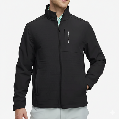 Men’s Softshell Lightweight Water-Resistant Golf Windbreaker Jacket