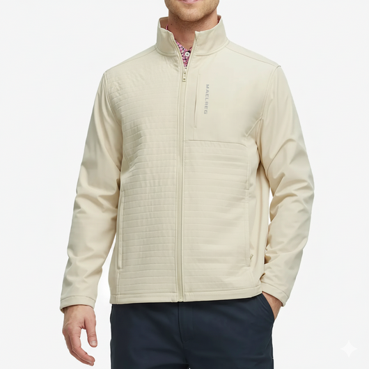 Men’s Softshell Lightweight Water-Resistant Golf Windbreaker Jacket