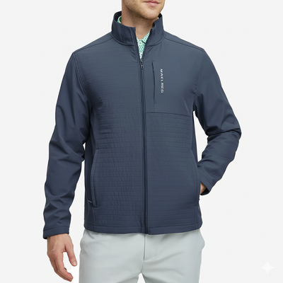 Men’s Softshell Lightweight Water-Resistant Golf Windbreaker Jacket