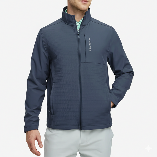 Men’s Softshell Lightweight Water-Resistant Golf Windbreaker Jacket