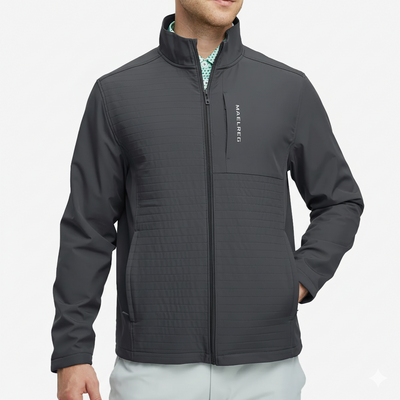 Men’s Softshell Lightweight Water-Resistant Golf Windbreaker Jacket