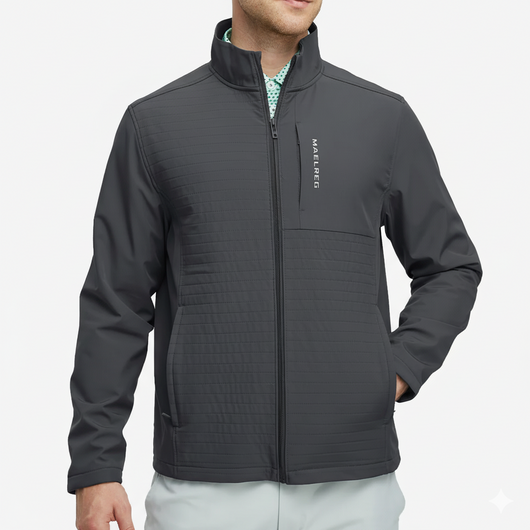 Men’s Softshell Lightweight Water-Resistant Golf Windbreaker Jacket