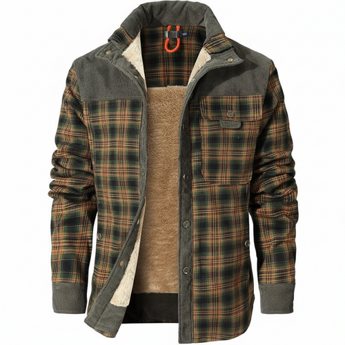 Men’s Plaid Sherpa Flannel Jacket