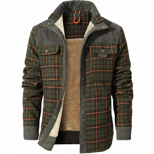 Men’s Plaid Sherpa Flannel Jacket
