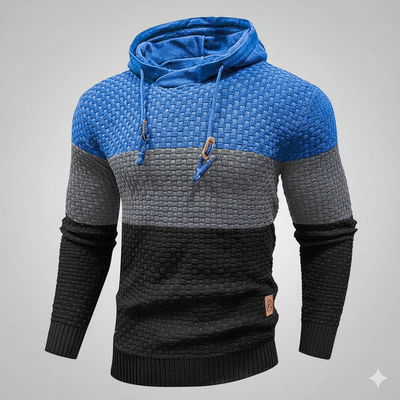 Men’s Tricolor Hooded Pullover Sweatshirt