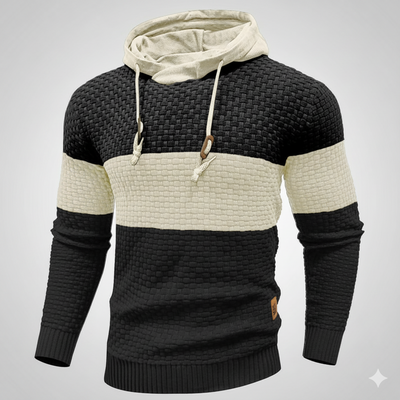 Men’s Tricolor Hooded Pullover Sweatshirt