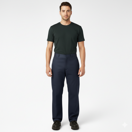 Men’s Loose Fit Double Knee Work Pants