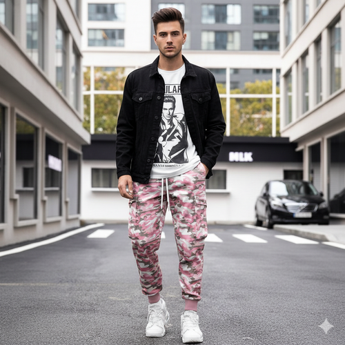 Men's Flap Pocket Drawstring Cargo Pants