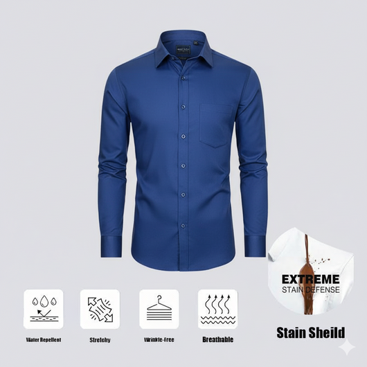 Slim Fit Men’s Stain Shield Dress Shirt
