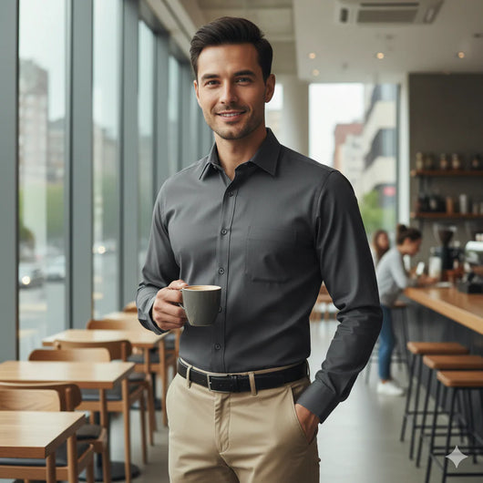 Slim Fit Men’s Stain Shield Dress Shirt