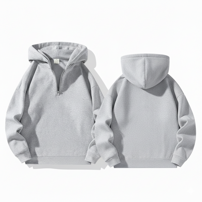 Men’s Drop Shoulder Casual Half Zip Hoodie