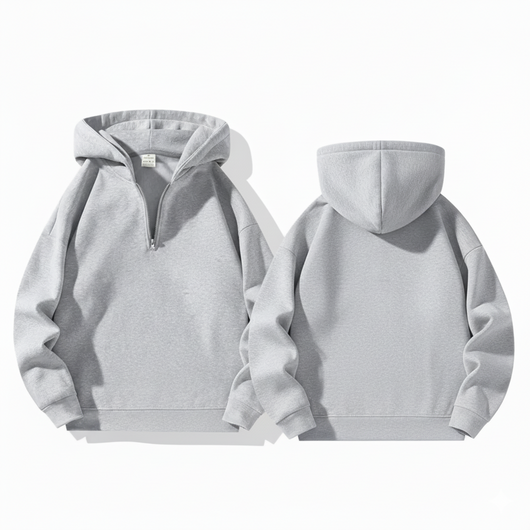 Men’s Drop Shoulder Casual Half Zip Hoodie