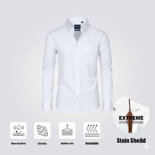 Slim Fit Men’s Stain Shield Dress Shirt