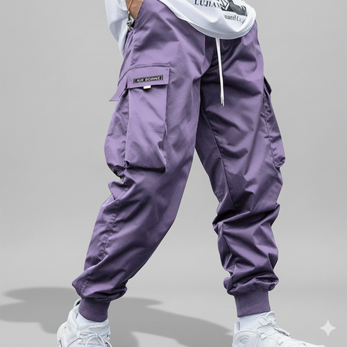 Men's Flap Pocket Drawstring Cargo Pants