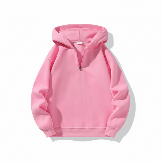 Men’s Drop Shoulder Casual Half Zip Hoodie